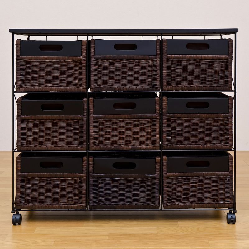 佐川・離島発送不可】ラタンチェスト 9杯