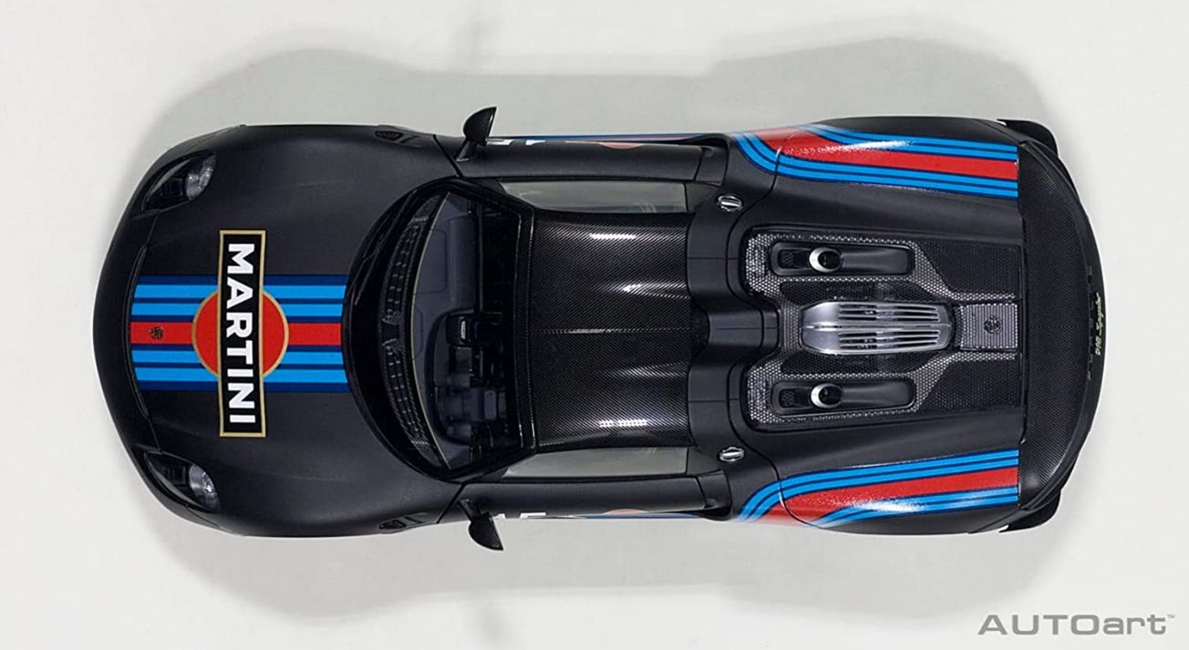 ポルシェ 918スパイダー 1/18 ブラック マルティーニ 1/18 Porsche 918 Spyder Weissach Package Black /Martini