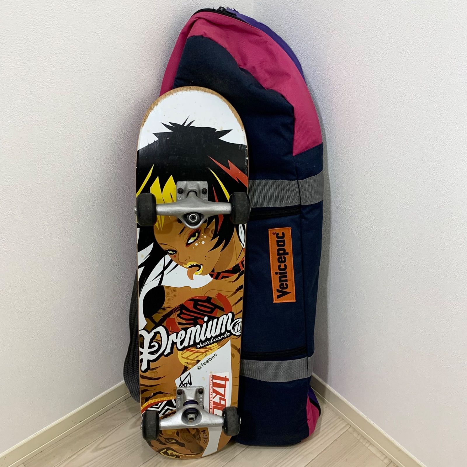 ケース付き スケートボードfeebee Premium skateboard GO UEDA