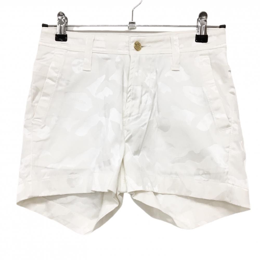 ☆MARK & LONA☆ スカルカモフラショーツ ホワイト 48 美品 超美品】マークアンドロナ ショートパンツ 白 迷彩 カモフラ スカル