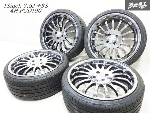 TMW TECNO MOTOR WORKS 18インチ 7.5J +38 4穴 PCD100 ホイール 4本 TMW TECNO MOTOR WORKS 18インチ 7.5J +38 4穴 PCD100 ホイール 4本