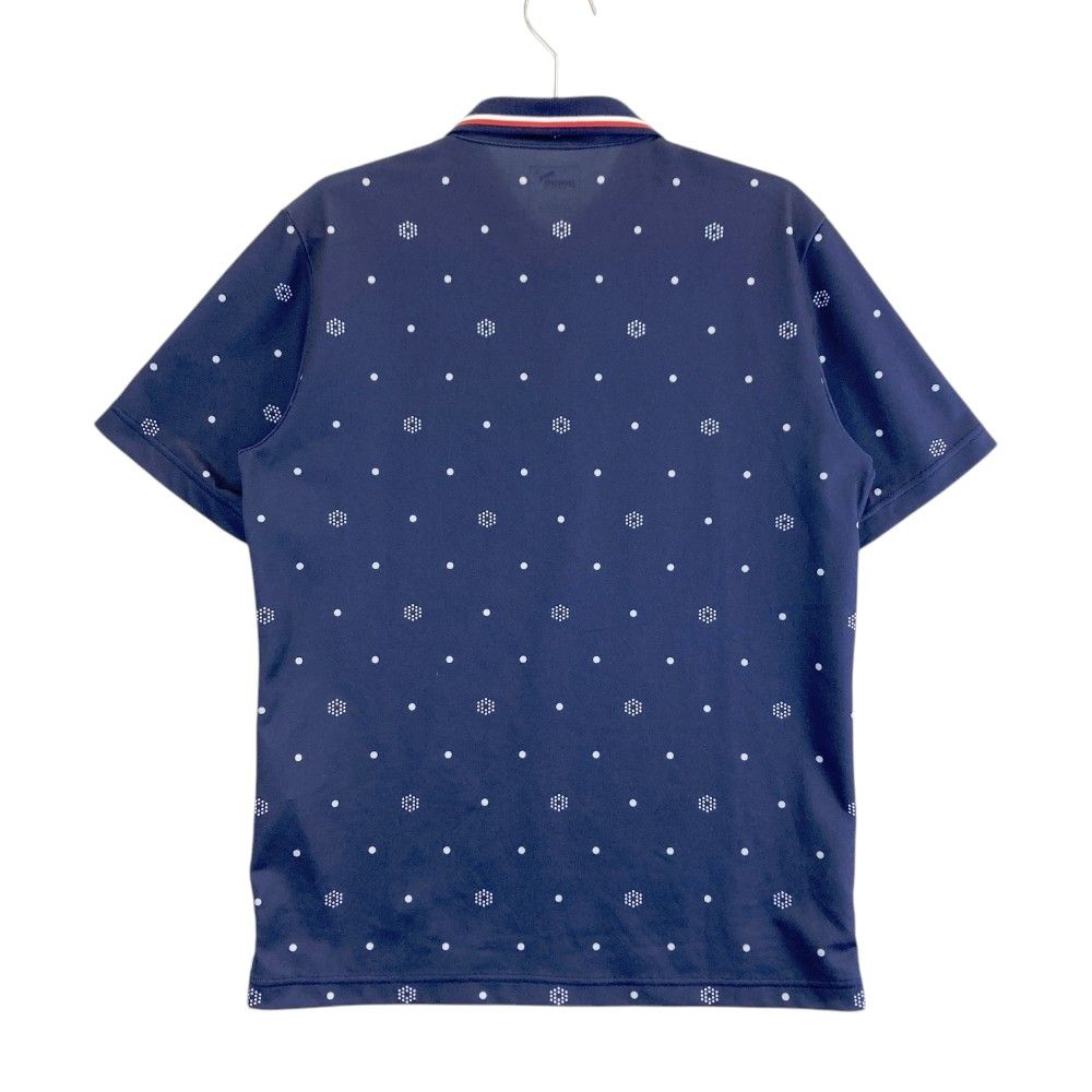 PUMA-プーマ　吸水速乾　半袖ポロシャツ　ブルー総柄/前面ボタン開き　Ｍ PUMA（プーマ）の「PUMA プーマ メンズ CLASSICS 半袖 シャツ（その他