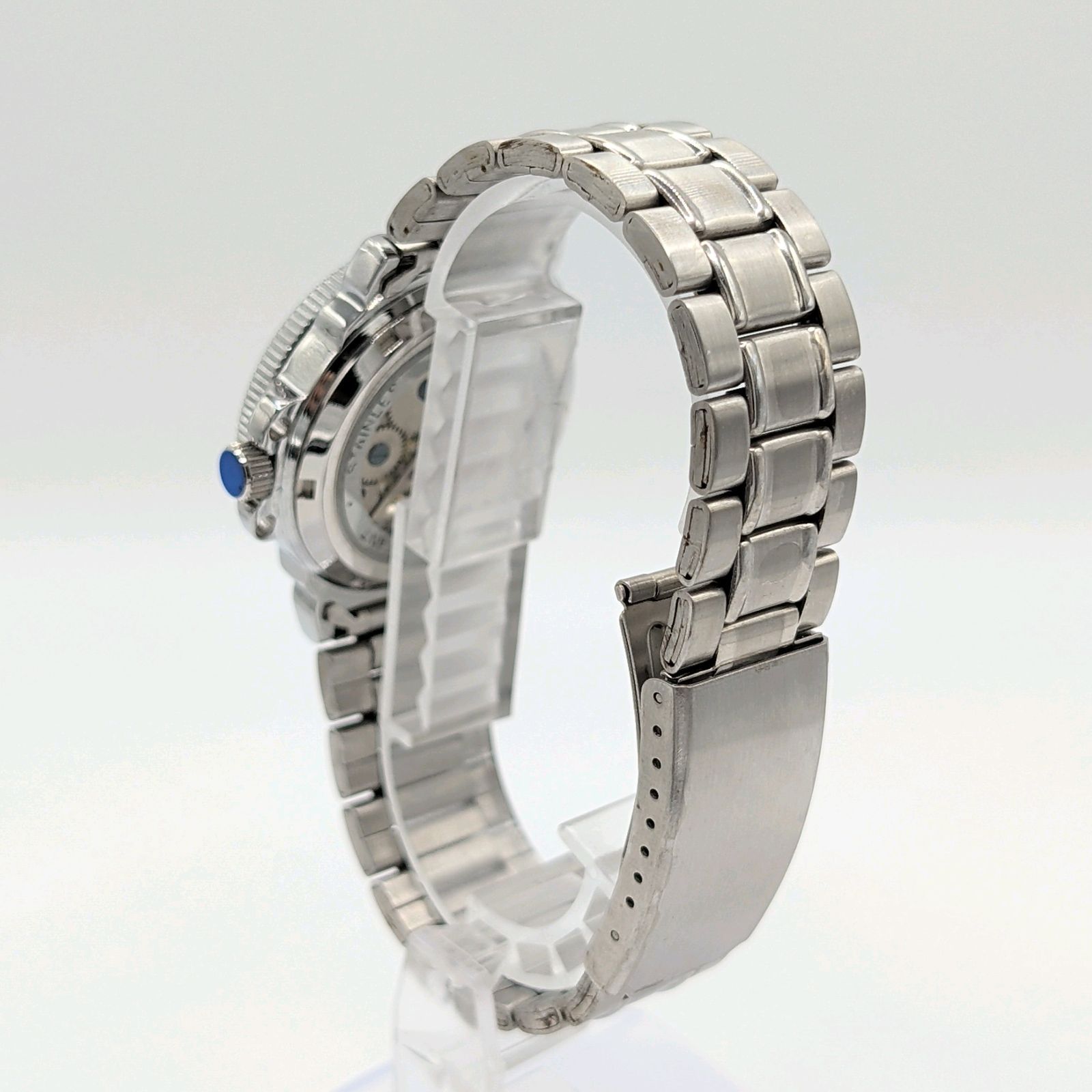 【NH70 MOD カスタム 自動巻 腕時計】スケルトン シルバー 赤 銀 黒 NH70 MOD カスタム 自動巻 腕時計 スケルトン シルバー 赤 銀 黒