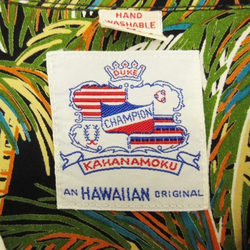 デューク カハナモク DUKE KAHANAMOKU 良品 アロハシャツ 長袖 COCONUT  