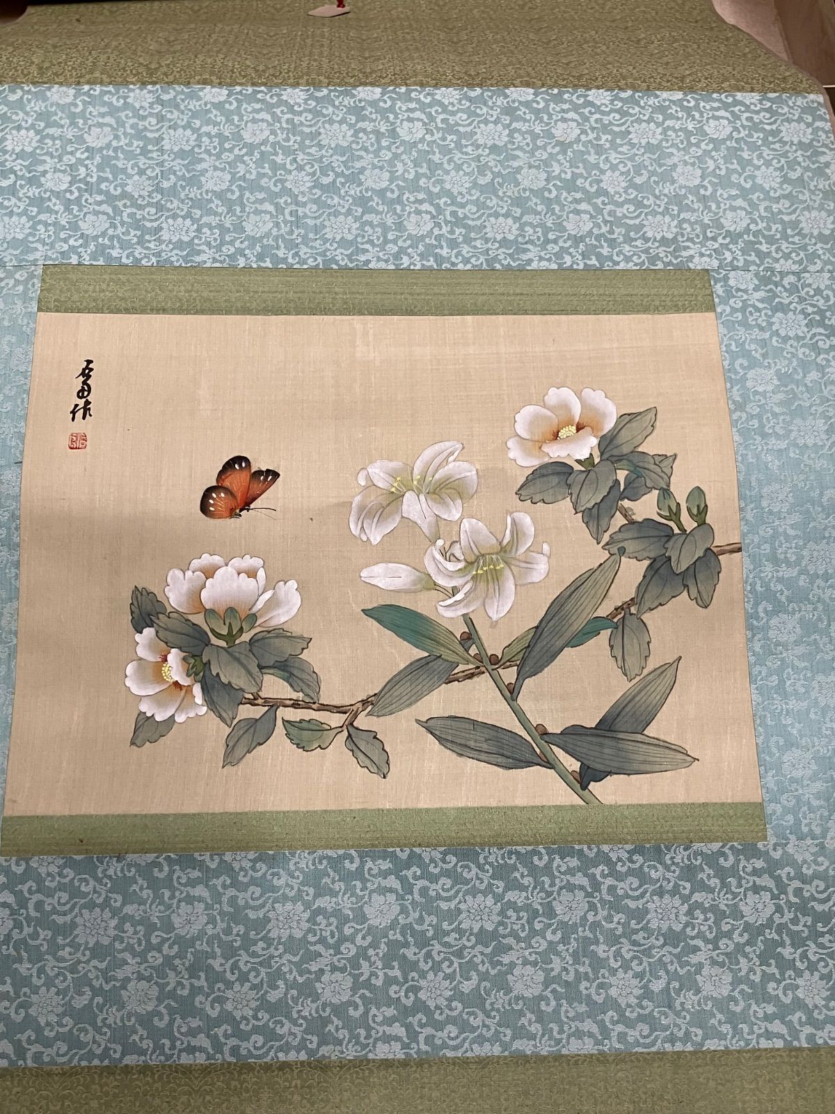 田崎広助 朱富士 磁彩画 田崎暘之介 鑑定発行証あり 文化勲章受章 磁彩画 陶板 田崎広助 朱富士 磁彩画 田崎暘之介 鑑定発行証あり 文化