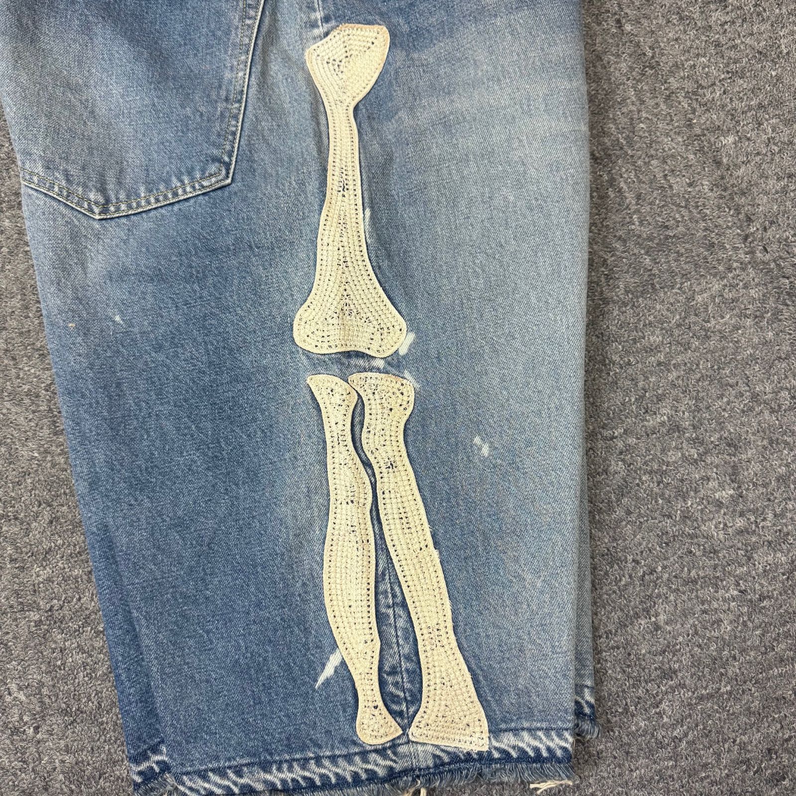 えむ様 未使用品 KAPITAL 14oz BoneDenim ボーンデニム ショートパンツ