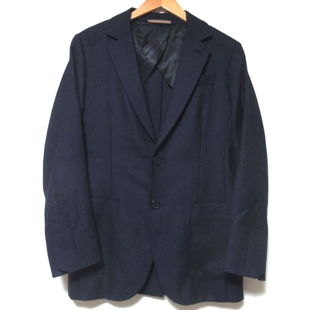 美品 Berluti ベルルッティ Brera Drop 8 fit シングル 2B テーラードジャケット R46サイズ ネイビー メンズ 古着 中古 USED