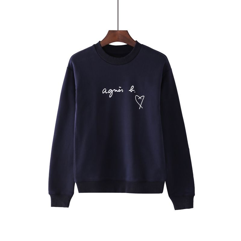 アニエスベー　トレーナー agnes b. アニエスベー レディース メンズ　ネービー　ハートロゴ　トレーナー・スウェット
