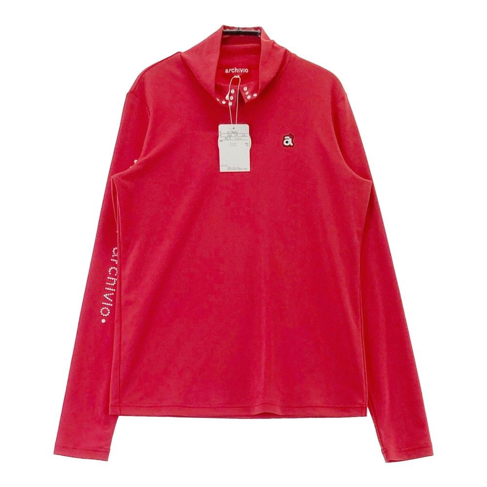 サイズ：40 ARCHIVIO アルチビオ ハイネック 長袖Tシャツ レッド系