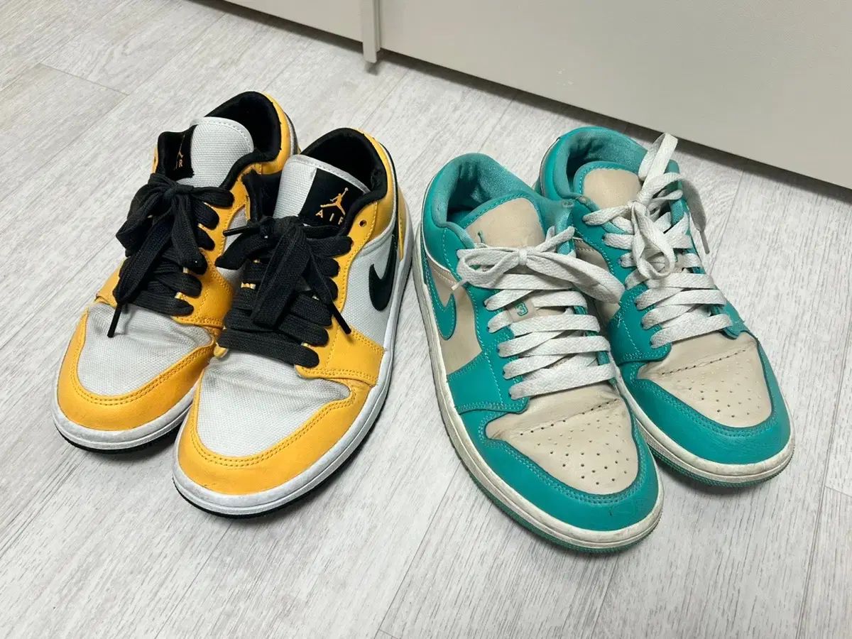 【雷市場（ポンジャン）商品韓国直送】ジョーダン 1 ロー SE レーザー オレンジ 245 サンドドリフト 洗った ティール