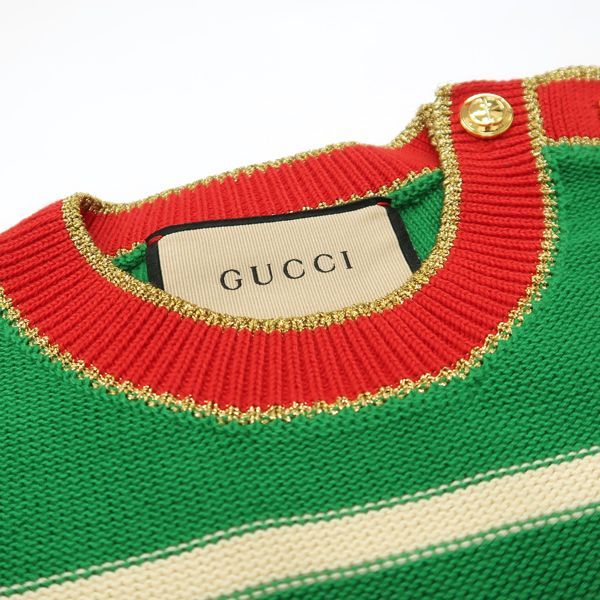 GUCCI ニット 691667 セーター M 170/92Y ストライプ コットン 