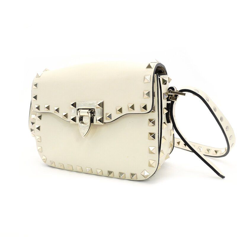 ヴァレンティノ ガラヴァーニ Valentino Garavani スタッズ ショルダーバッグ オフホワイト レザー クロスボディ 7-9-380 WWW_DECORATOM_COM_BR