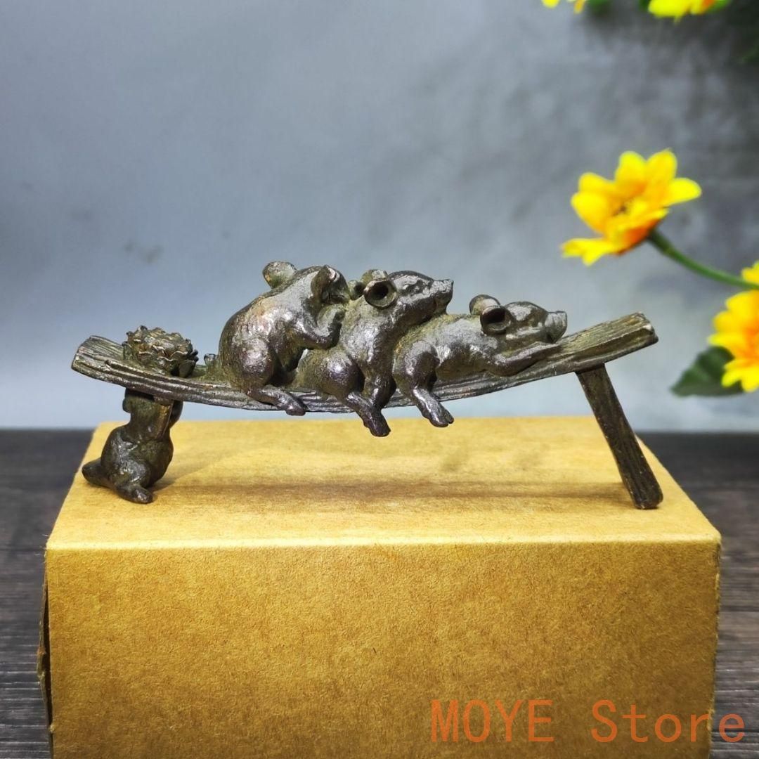 三本足の獣の頭ストーブ 文房具 茶道具 重厚 極細工 工芸品 美術品 置物 三本足の獣の頭ストーブ 文房具 茶道具 重厚 極細工 工芸品 美術