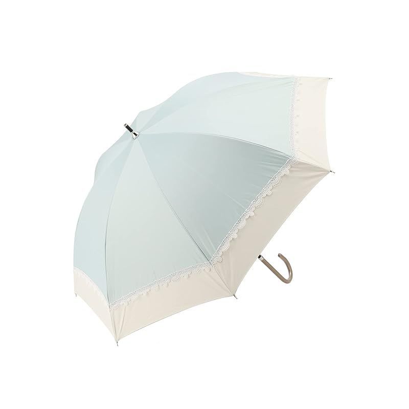 [ アフタヌーンティー リビング ] AfternoonTea LIVING 日傘・長傘・折りたたみ日傘 HH20 バイカラーレース晴雨兼用長傘 日傘 グリーン 0