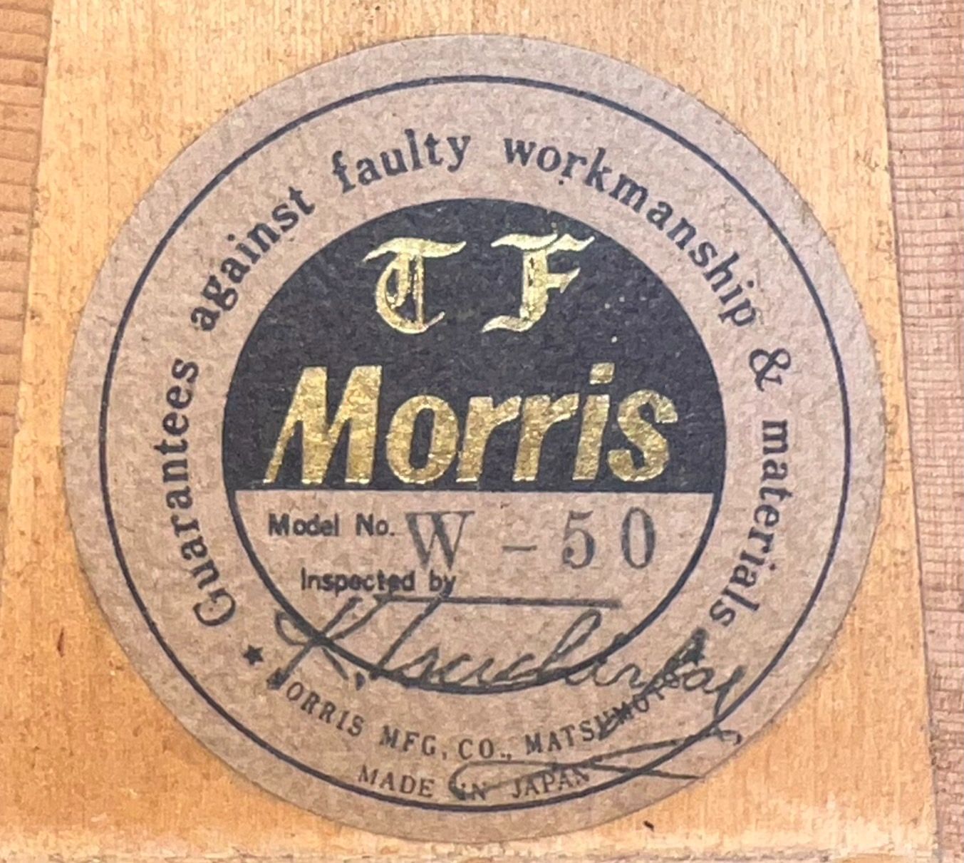 ☆ 送料無料‼ 美品 TF Morris W-50 モーリス アコースティックギター