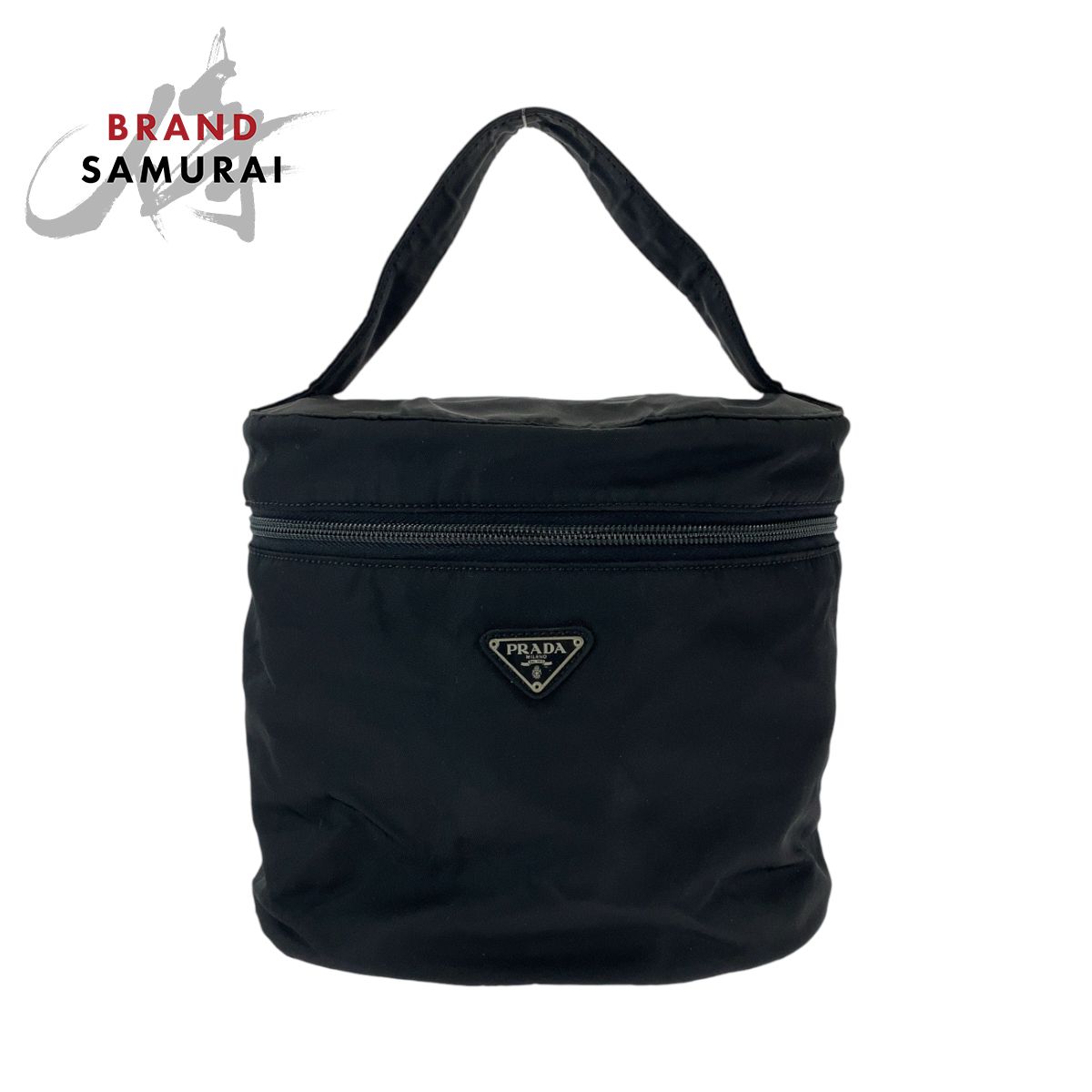PRADA プラダ ナイロン バニティ バッグ ブラック 三角ロゴプレート PRADA プラダ バニティバッグ ナイロン 黒 三角ロゴプレート
