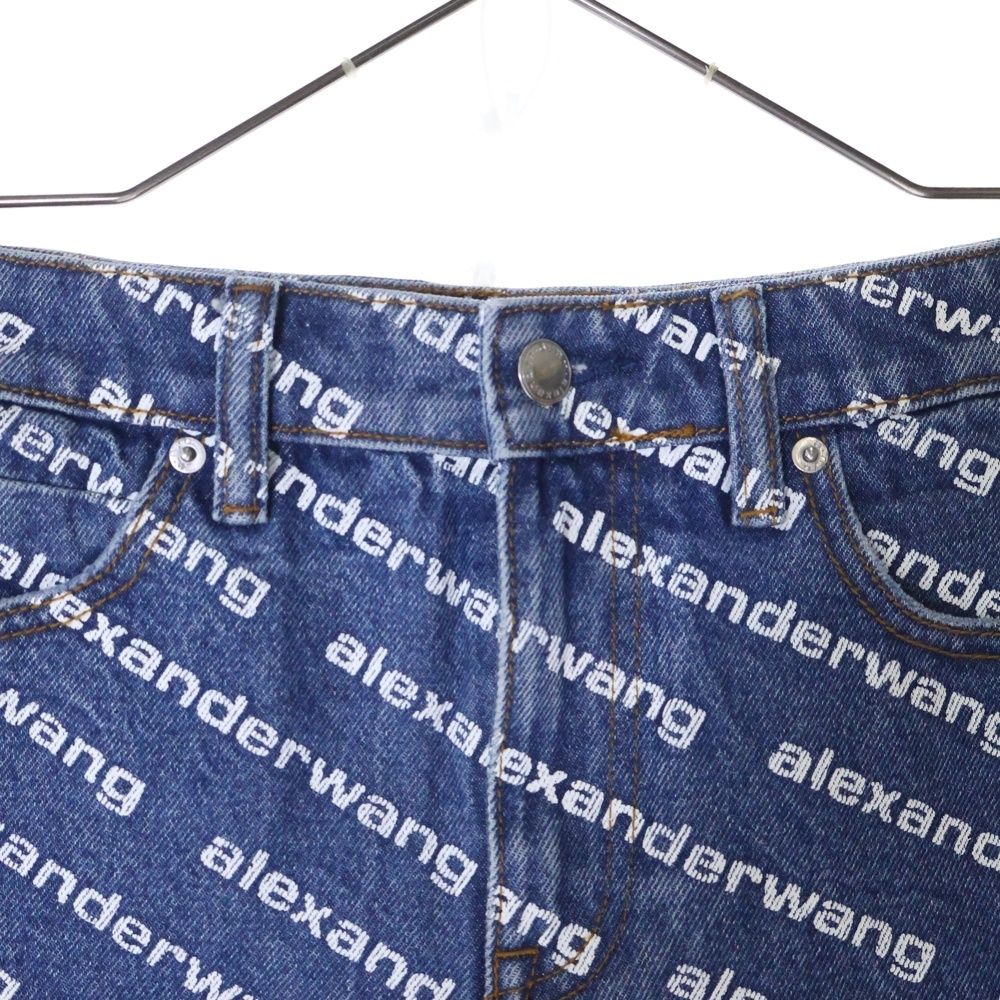 alexanderwang 総柄ロゴ　ブラック　デニムパンツ　28サイズ ALEXANDER WANG(アレキサンダーワン) 総柄デニムパンツCA00985