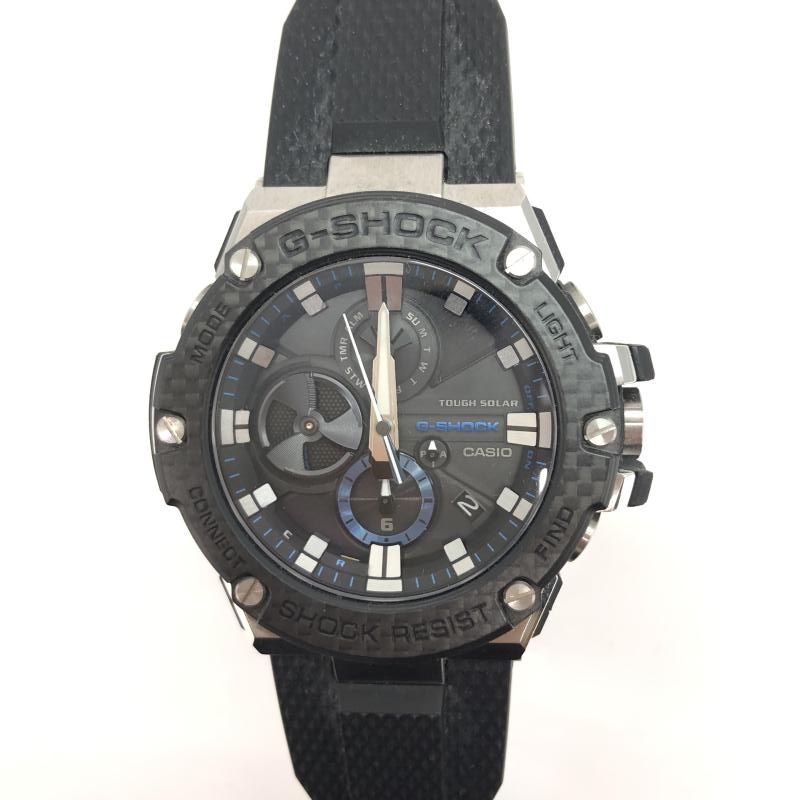 中古】G-SHOCK 腕時計 タフソーラー GST-B100XA-1AJF 黒青 箱