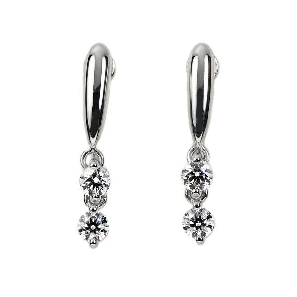 田崎真珠 Pt900 ダイヤモンド イヤリング 0.40ct - メルカリ