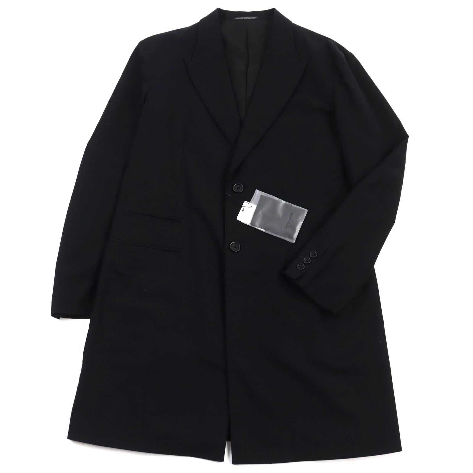 未使用品BLACK Scandal Yohji Yamamoto ブラックスキャンダル ヨウジヤマモト 20SS HN-J34-013 ピークドラペル コインポケット ジップ付き N-ピークファスナージャケット 黒 4 日本製 正規品 メンズ