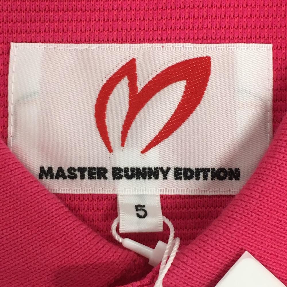 ゴルフ 【新品】マスターバニー 半袖ポロシャツ ピンク 複数ワッペン