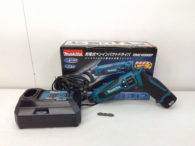 s25g-683k makita マキタ 充電式ペンインパクトドライバ 7.2V バッテリ×1 充電器付き TD021D