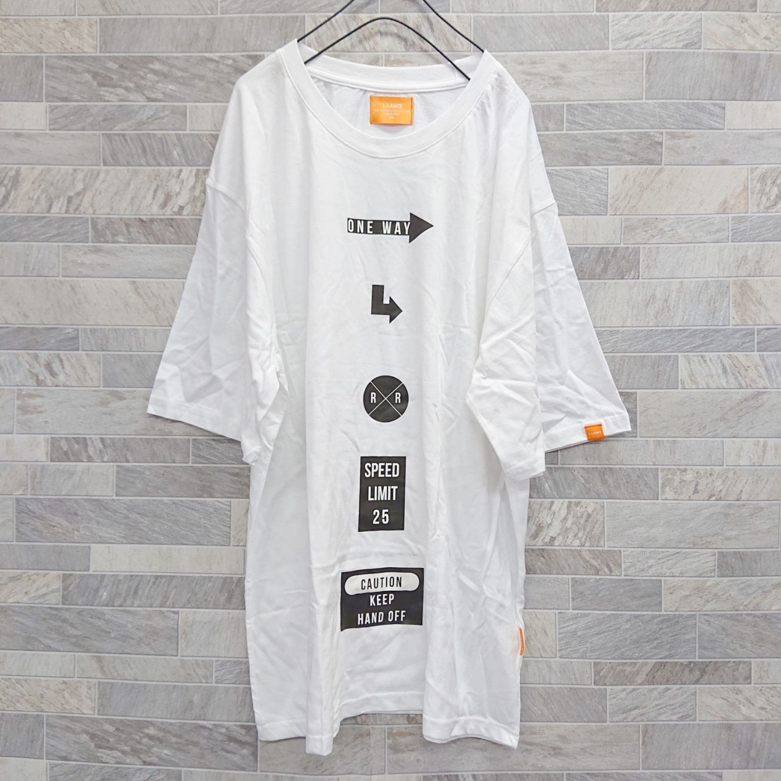 SAINT オーバーサイズ Tシャツ ホワイト　L オーバーサイズフィット プリントTシャツ - ホワイト／Saint