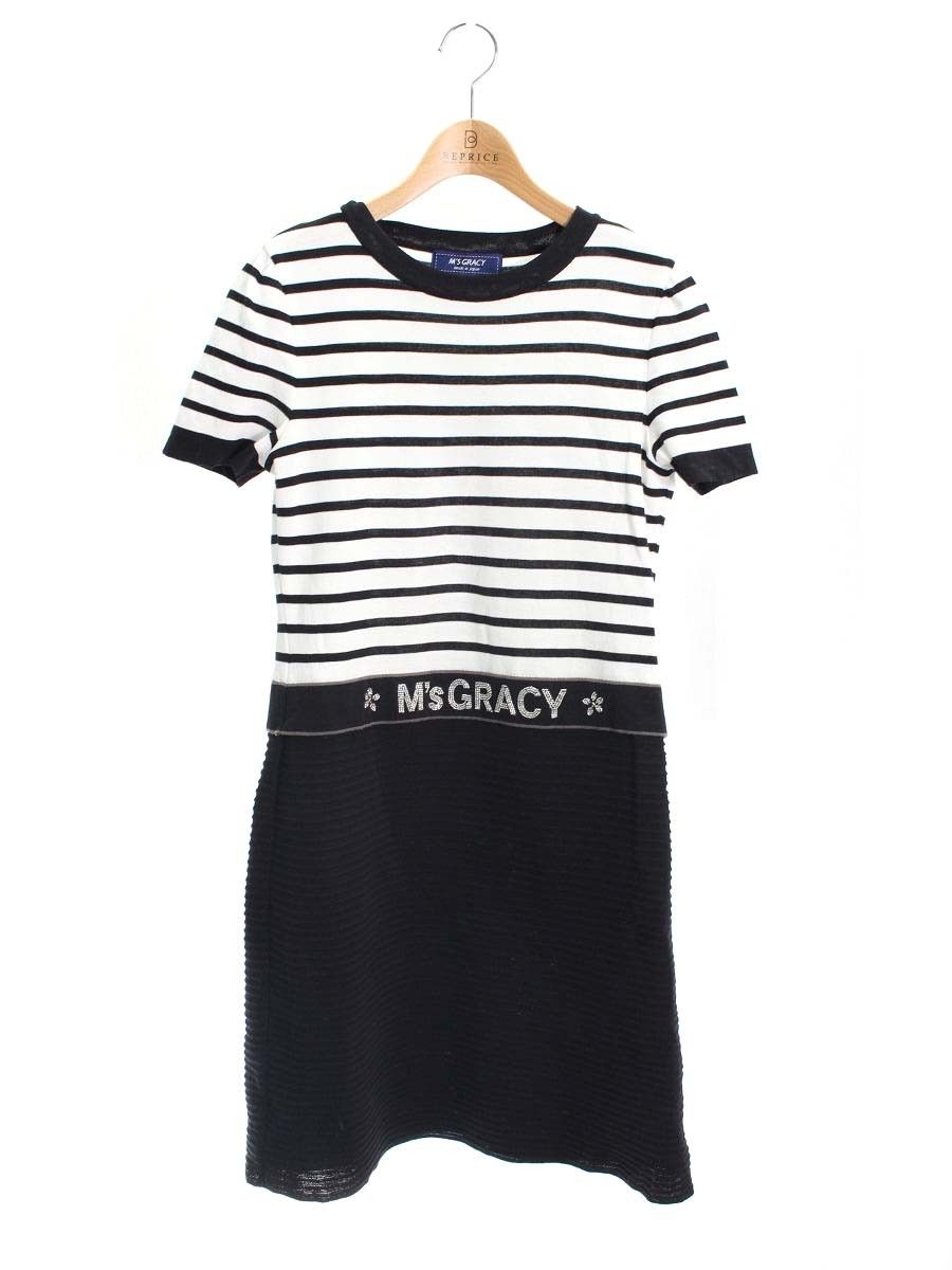 エムズグレイシー Border Knit One-piece 918320 ワンピース 40 