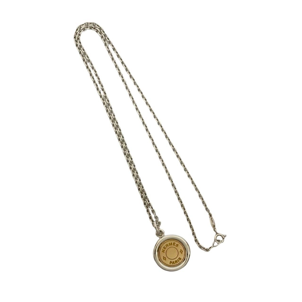 極 美品 HERMES エルメス セリエ ロゴ モチーフ シルバー925 K18