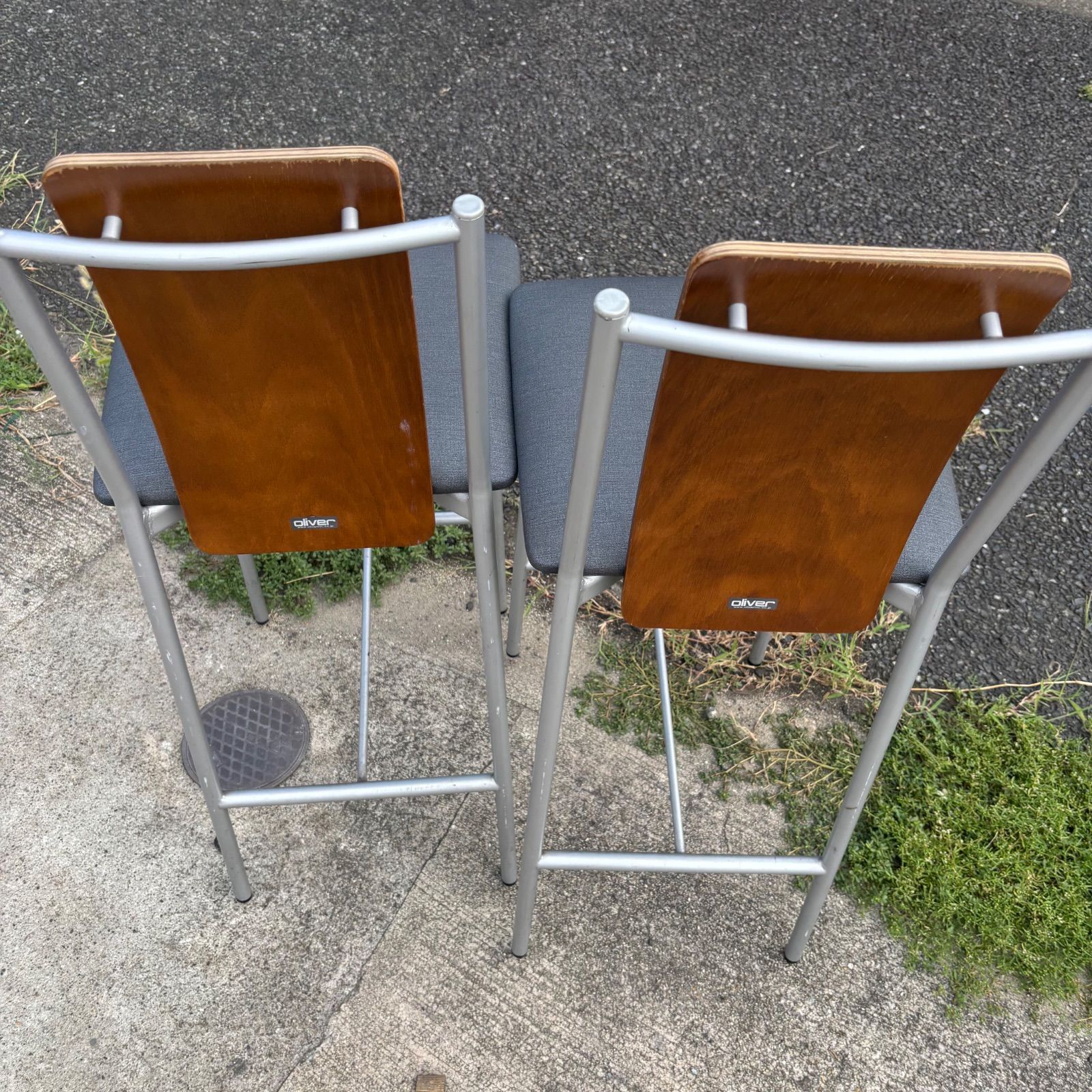 OLIVER オリバー ハイチェア バーチェア カウンターチェア 【2脚セット