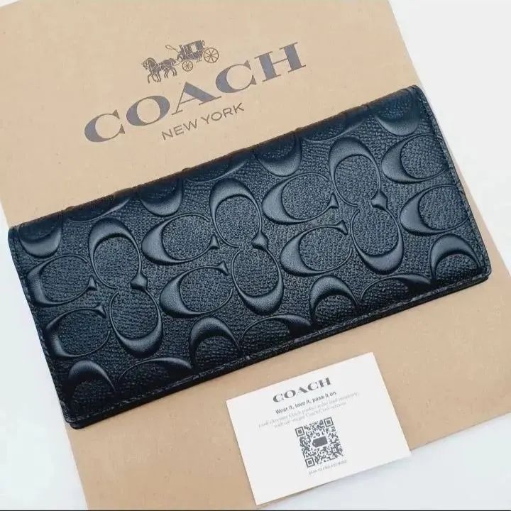 新品 COACH 長財布 エンボスシグネチャー 送料込み COACH (コーチ