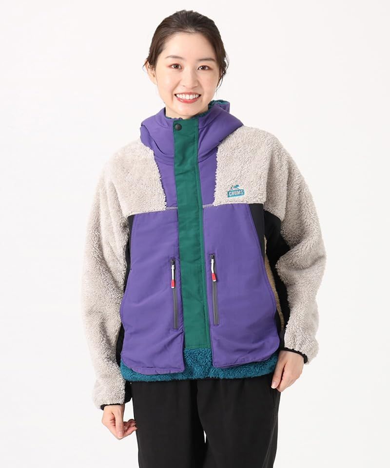 人気ブランドも見つかる! チャムス アウター Bonding Fleece Pullover Hoodie レディース Teal Crazy L