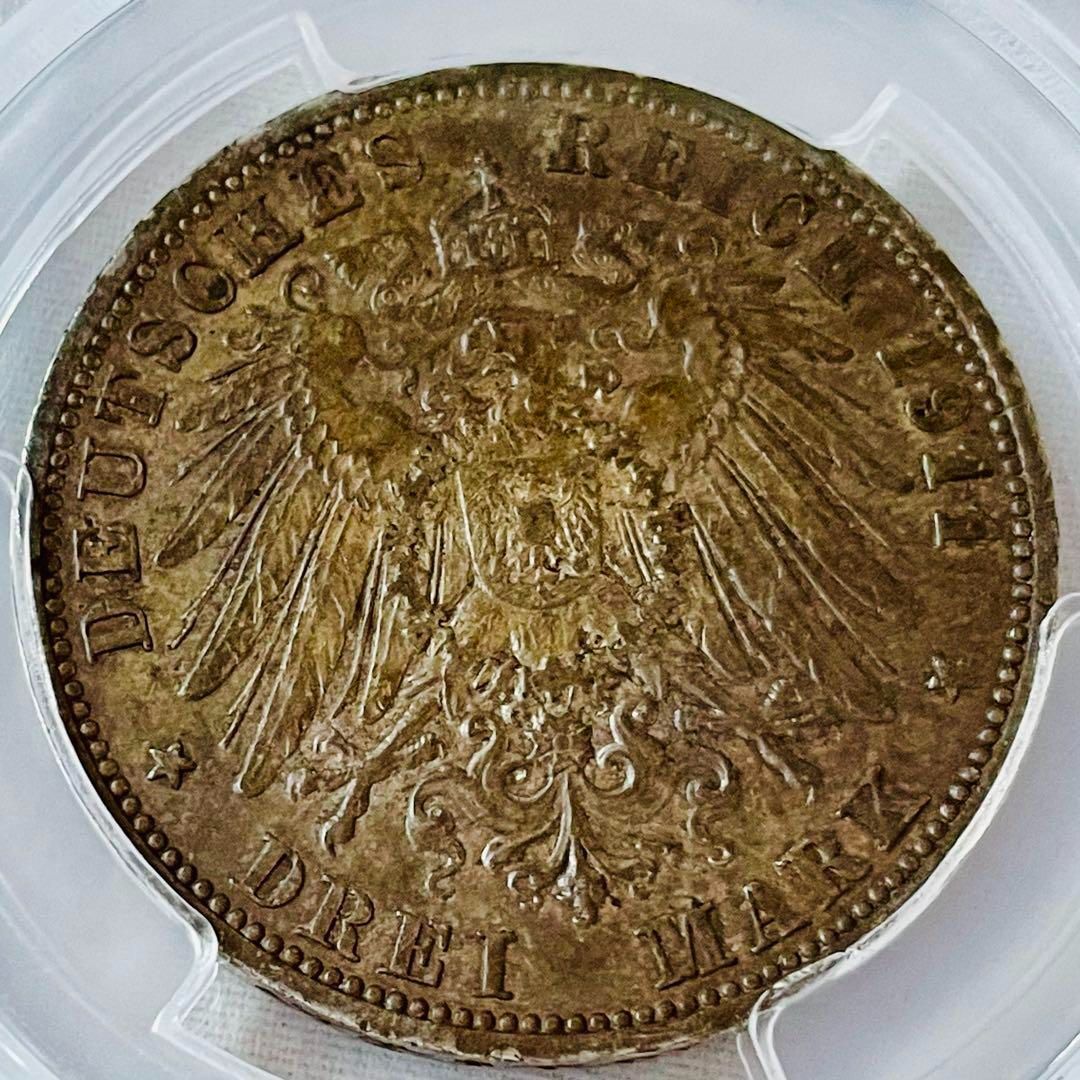 皇帝ヴィルヘルム2世 3マルク 銀貨 1911 ドイツ プロイセン AU53 皇帝ヴィルヘルム2世 3マルク 銀貨 1911 ドイツ プロイセン AU53