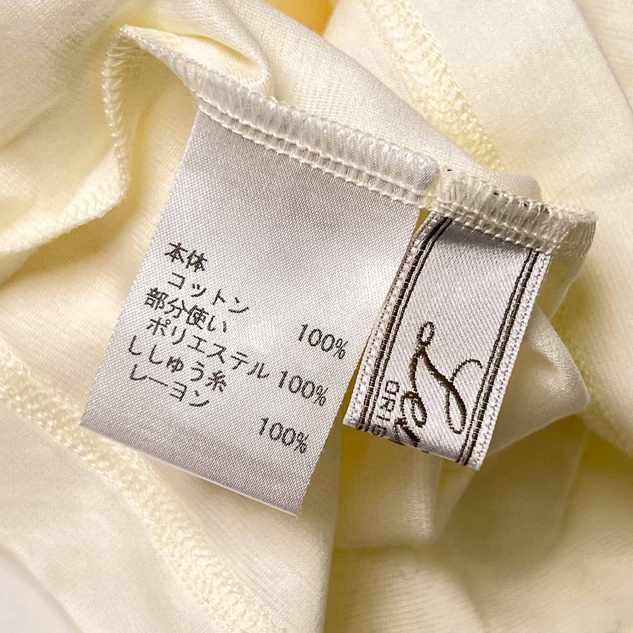 レリアン カットソー シャツ 半袖 大きいサイズ レース ブランド トップス 日本製 レディース 13サイズ クリーム色 Leilian leilian - レリアン カットソー シャツ 半袖 大きいサイズ