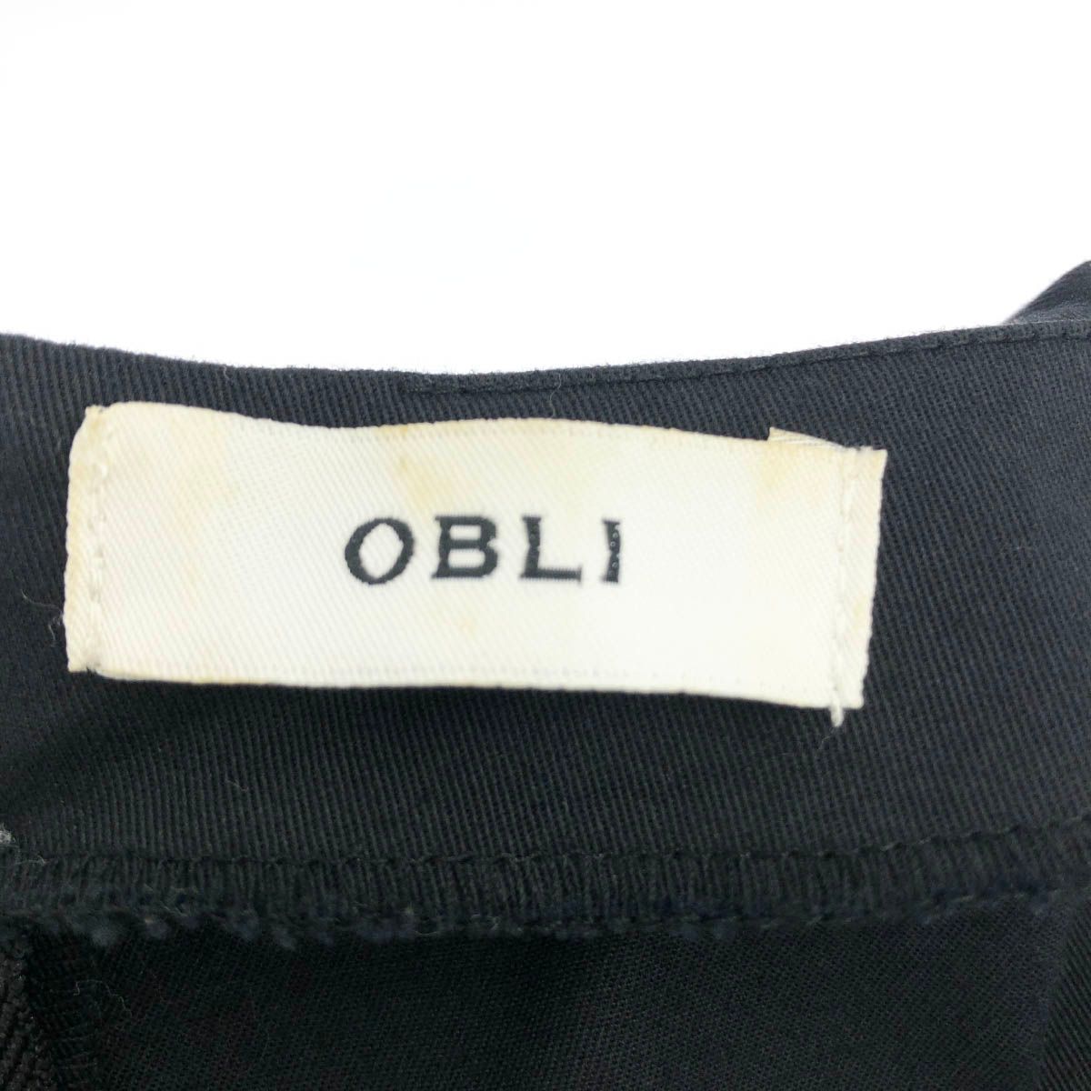 OBLI オブリ パフスリーブワンピース 10ZKNKD12 ブラック