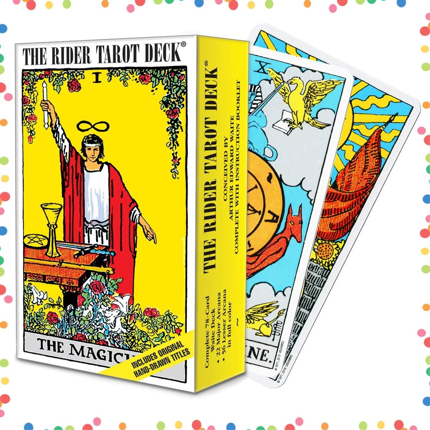 【人気商品】[正規品] タロット占い Deck Tarot Rider 日本語解説書付き】The 【ライダータロット 初心者の方に人気 ウェイト版 78枚 タロットカード LANG(ラング)