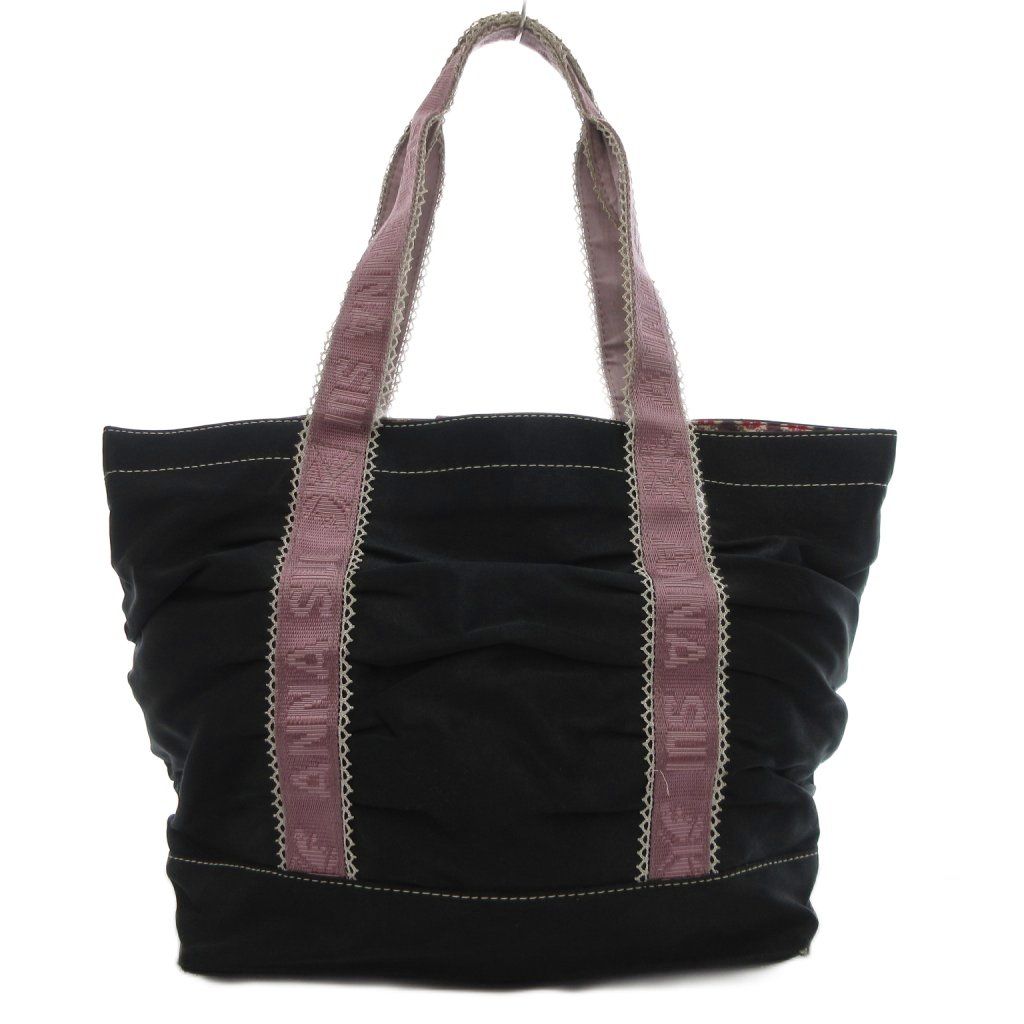 ANNA SUI ナイロン バッグ 黒 中古・古着通販】ANNA SUI (アナスイ) 2WAYナイロンバッグ