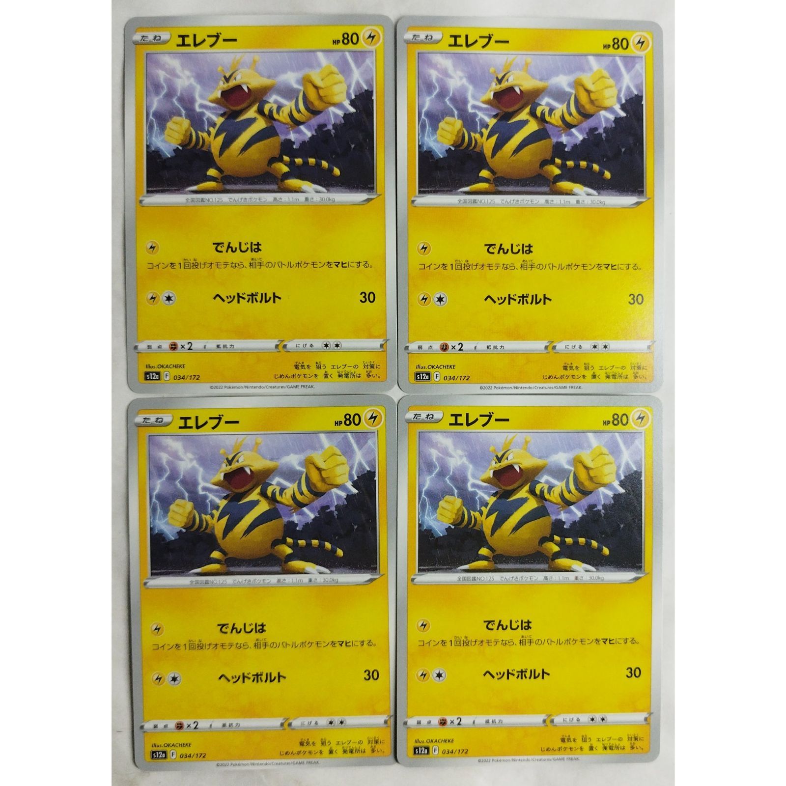 【PSA10】ポケモンカード　カードダス　エレブー エレブー Lv.35 095/096 キラカード ポケモンカードゲーム