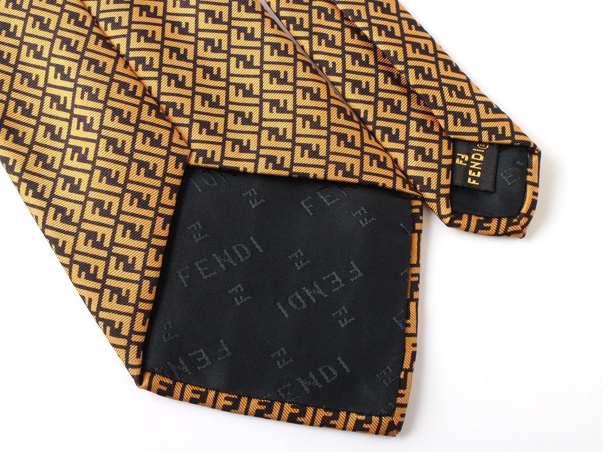 M22278 新品同様 極美品 FENDI フェンディ ネクタイ ズッカ柄
