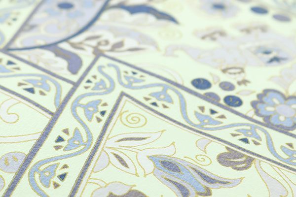 夏虫色 菱取更紗に象