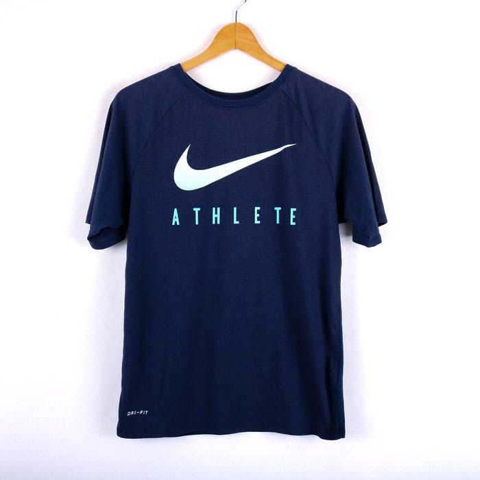 ナイキ 半袖Ｔシャツ トップス ロゴT ドライフィット スポーツウエア メンズ Mサイズ ネイビー NIKE 【中古】 - メルカリ