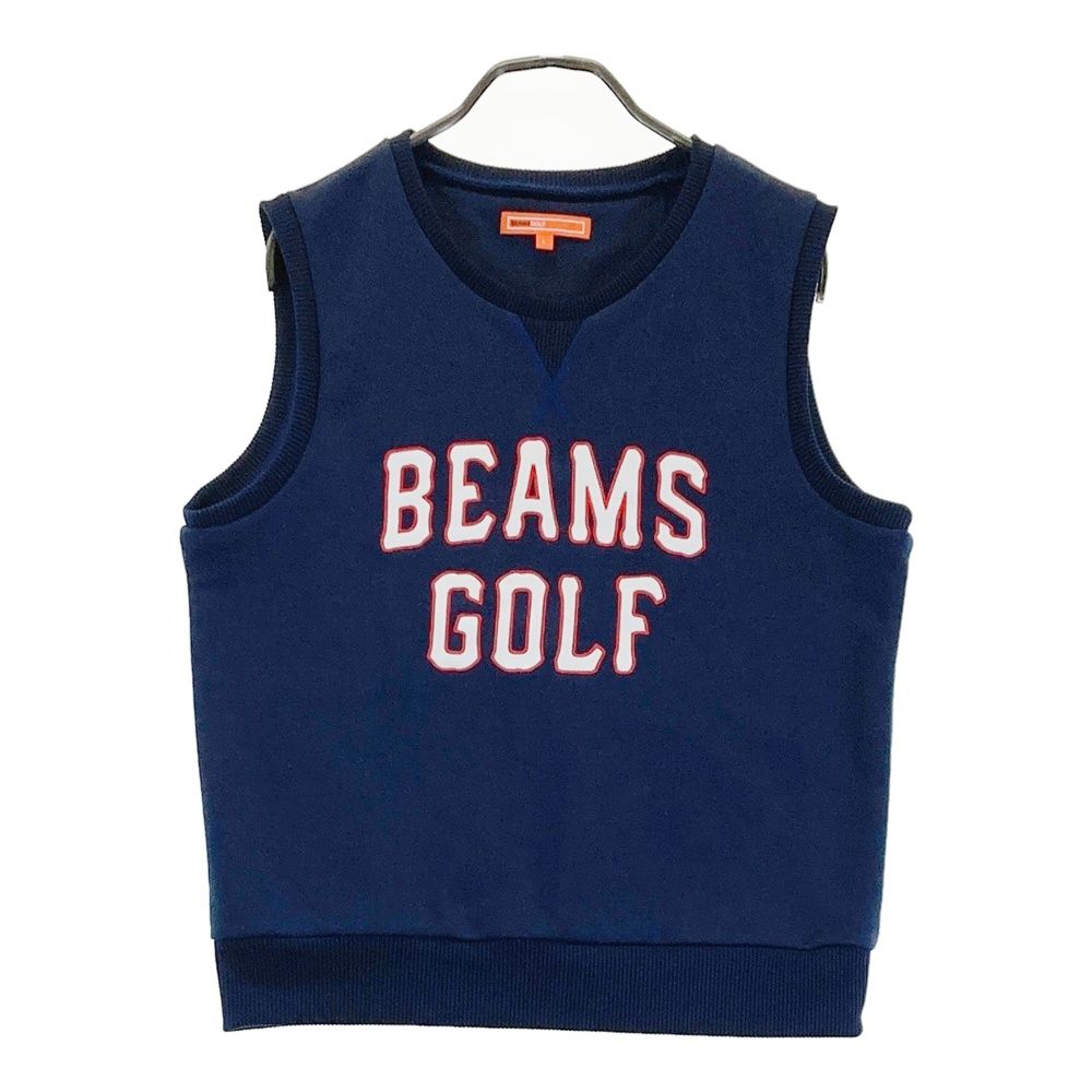 サイズ：L BEAMS GOLF ビームスゴルフ ベスト スウェット地 ネイビー系