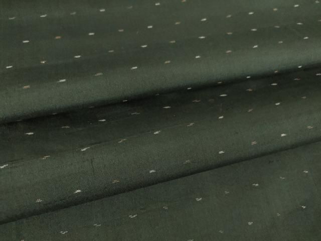 平和屋着物▽東郷織物謹製 本場大島紬 単衣 絣文 黒地 正絹 逸品  