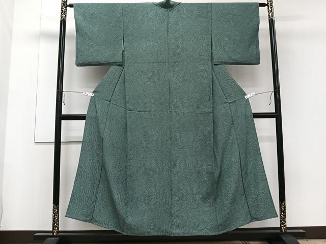 平和屋着物▽上質な色無地 単衣 鴇浅葱色 正絹 逸品 CAAV9415ze