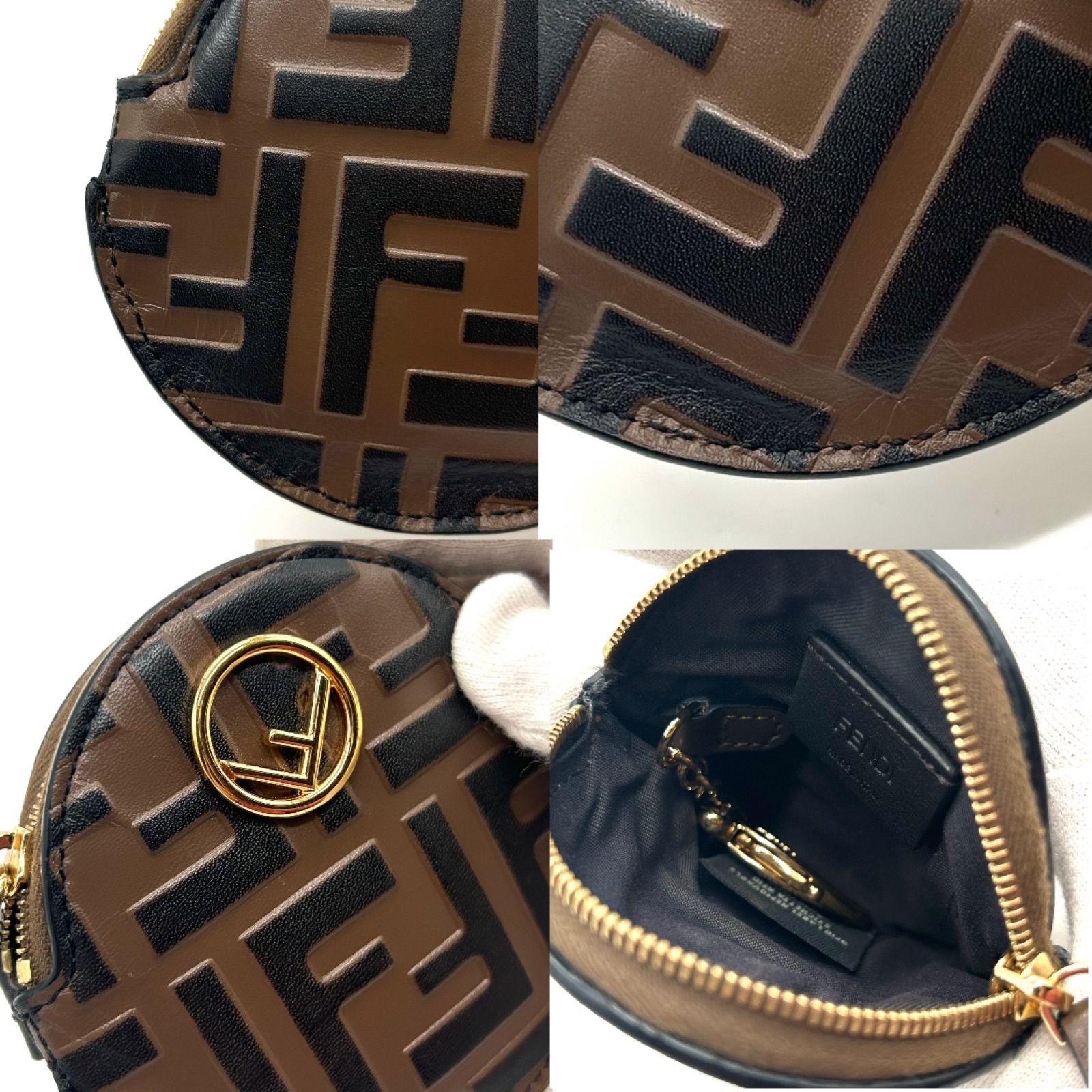 FENDI フェンディ ズッカ 美品 コインケース チャーム 小銭入れ