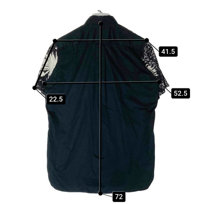 ジュンヤワタナベコムデギャルソンマン　半袖シャツ　総柄　ドッキング ☆JUNYA WATANABE COMME des GARCONS MAN ジュンヤワタナベ