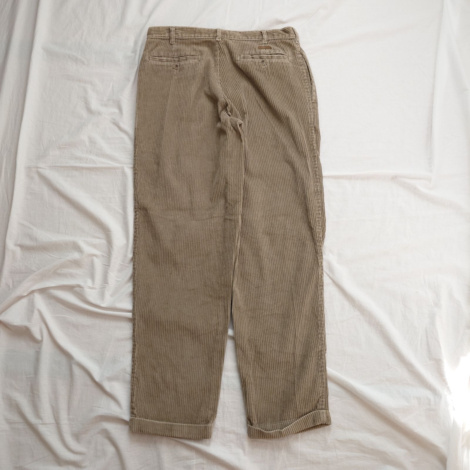 【90s】WOOLRICH ウールリッチ コーデュロイパンツ ツータック 太畝 ベージュ