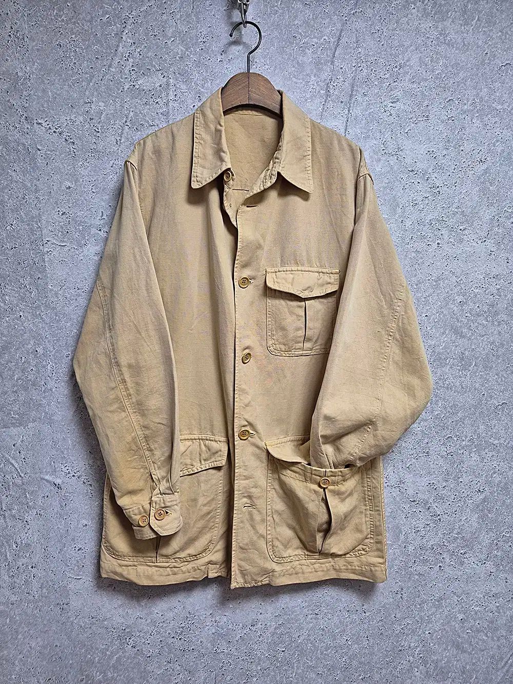 美品 Henry Cottonsリネンジャケット 段返り3B イタリア製 48 HENRY COTTON ' S Henry Cotton's(ヘンリーコットンズ) コットン