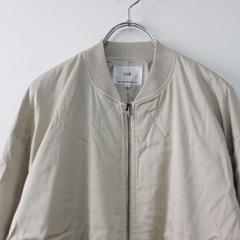 テンセルナイロンストレッチMA-1ブルゾン 38 洗える23区 テンセル