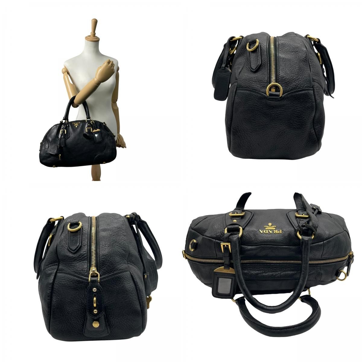 美品 PRADA プラダ 2WAY ハンドバッグ ショルダーバッグ